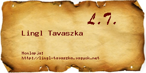 Lingl Tavaszka névjegykártya